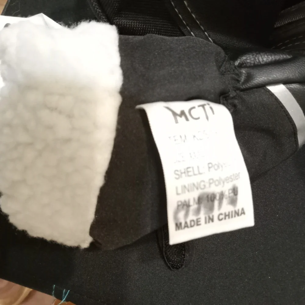 MCTI Kids Winter Mittens Black Fleece Lined‎ Waterproof Insulated KDS-19 XXXS
